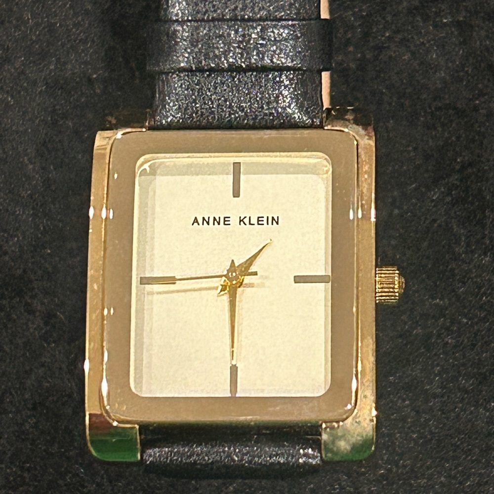Anne Klein Rectangular Gold Tone Watch